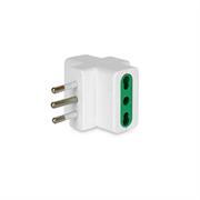 Adattatore mach power tripo spina 10a 2p+t 3*prese 10a bianco