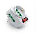 Adattatore rotante  machpower 10a 2*2p+t + 1*schuko/bpasso int.