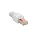 Plug rj45 mach power toolless cat6 con copriconnettore bianco
