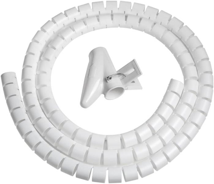 Spirale avvolgi cavi flessibile vultech 150cm bianco sn21505/wh