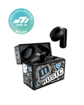 Techmade earbuds pattern blu con intelligenza artificiale