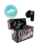 Techmade earbuds pattern arancione con intelligenza artificiale